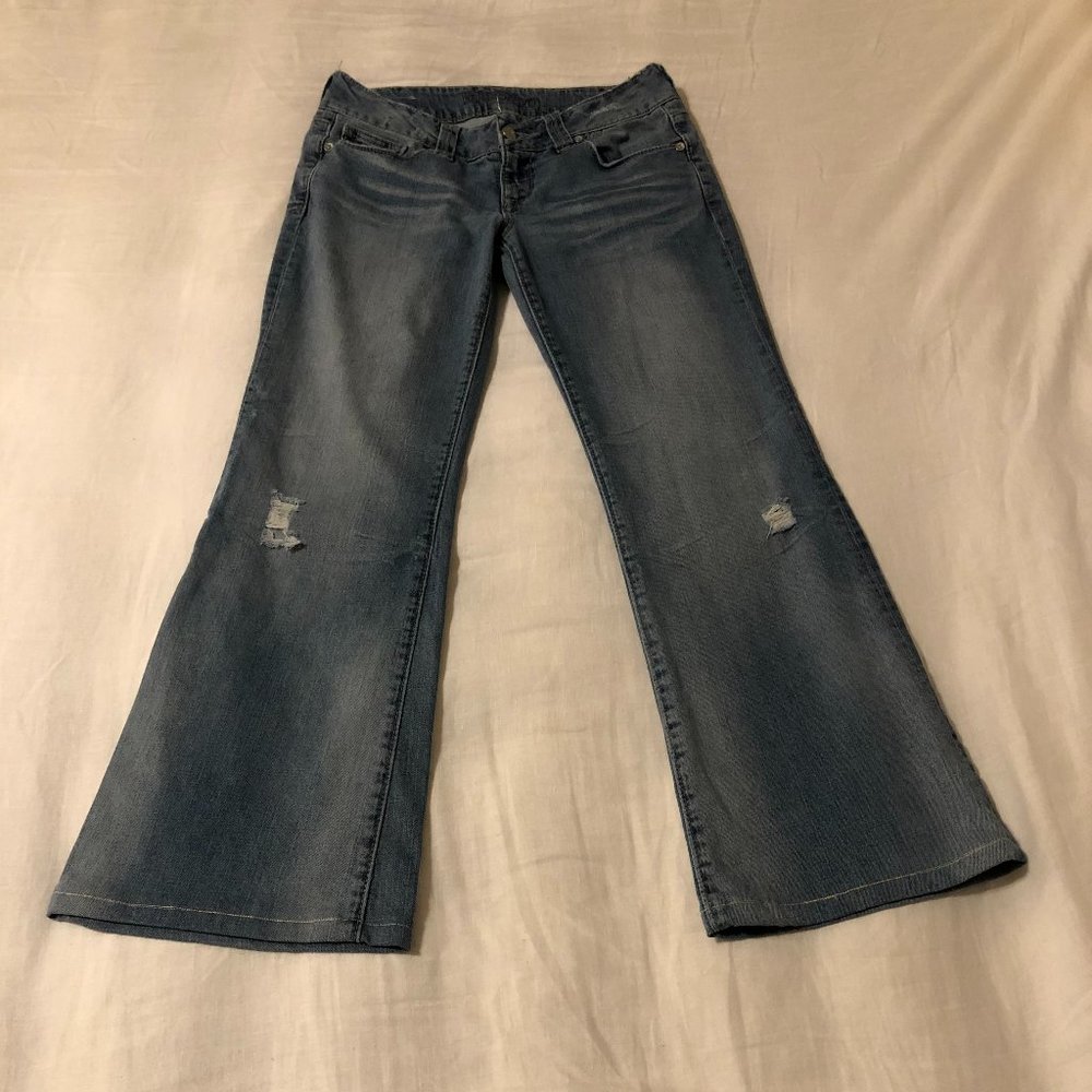 CLEARANCE Kitson Distressed Bootcut Flare Hemmed Size 28 Jeans